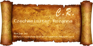 Czechmeiszter Rozanna névjegykártya